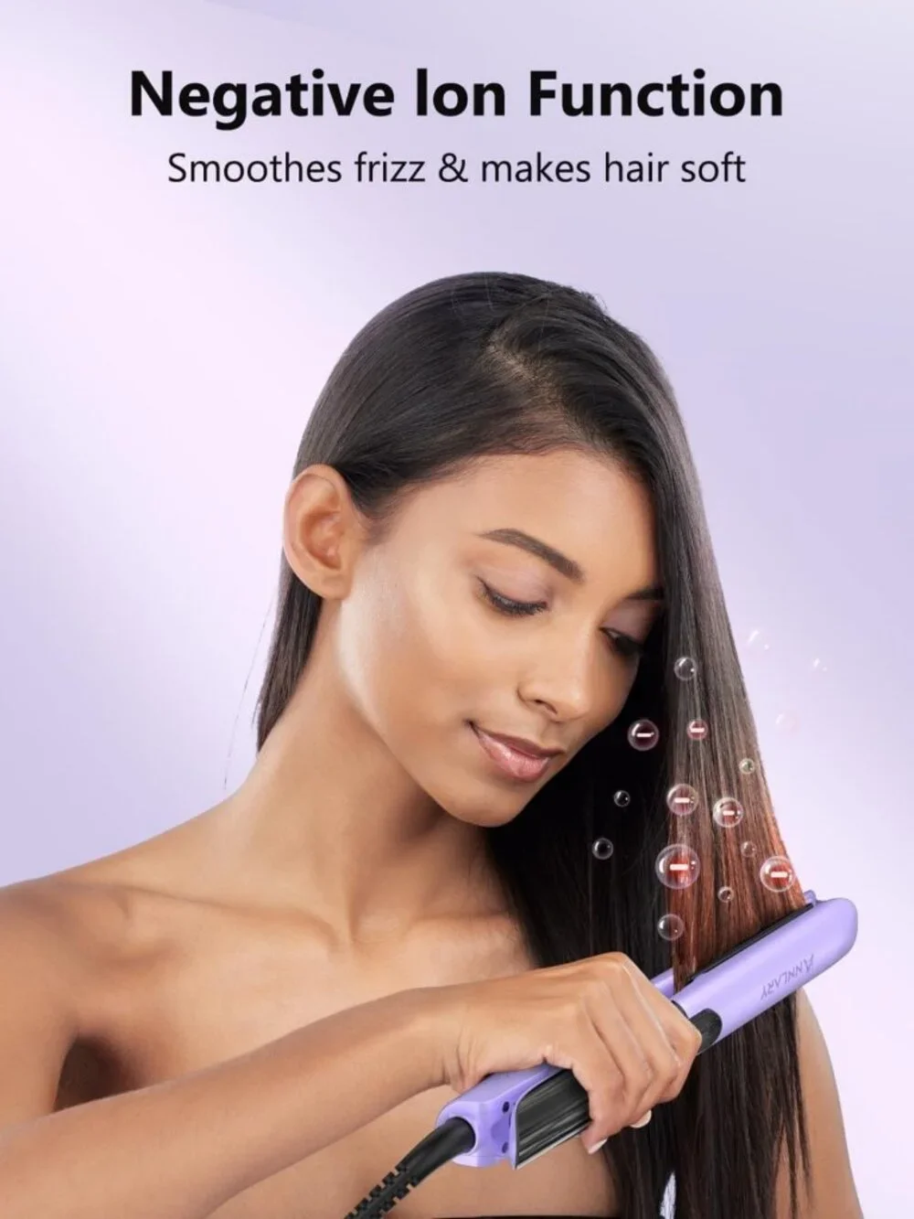 2-in-1 Hair Straightener & Curler, 1 Inch Titanium Ceramic, Ionic, Dual Voltage